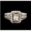 Image 1 : 14KT White Gold EGL USA Certified 2.03ctw Diamond Ring