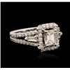 Image 2 : 14KT White Gold EGL USA Certified 2.03ctw Diamond Ring