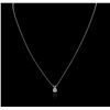 Image 1 : 14KT White Gold 0.50ct Diamond Pendant With Chain