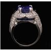 Image 5 : 14KT White Gold GIA Certified 11.29ctw Sapphire and Diamond Ring