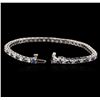 Image 3 : 14KT White Gold 1.28ctw Tanzanite and Diamond Bracelet
