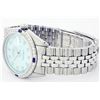 Image 2 : Rolex Stainless Steel Diamond and Sapphire DateJust Men's Watch