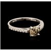 Image 2 : 14KT White Gold 0.84ctw Diamond Ring