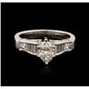 Image 1 : 14KT White Gold 1.27ctw Diamond Ring