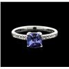 Image 1 : 14KT White Gold 1.55ct Tanzanite and Diamond Ring