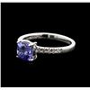 Image 2 : 14KT White Gold 1.55ct Tanzanite and Diamond Ring