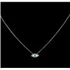 Image 2 : 0.11ctw Diamond Necklace - 14KT White Gold