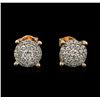 Image 1 : 0.68ctw Diamond Earrings - 14KT Rose Gold