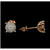 Image 2 : 0.68ctw Diamond Earrings - 14KT Rose Gold