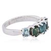 Image 2 : Platinum 1.33ctw Paraiba Tourmaline Ring