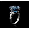 Image 3 : 10KT White Gold 5.00ct Topaz Ring