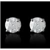 Image 1 : 14KT White Gold 1.46ctw Diamond Solitaire Earrings