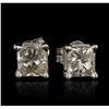 Image 1 : 14KT Yellow Gold 0.61ctw Diamond Solitaire Earrings