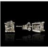Image 2 : 14KT Yellow Gold 0.61ctw Diamond Solitaire Earrings