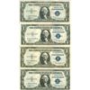 Image 1 : 1935 $1 Silver Certificate Lot of 4 Assorted Bills