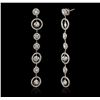 Image 2 : 14KT White Gold 2.81ctw Diamond Earrings