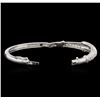 Image 3 : 14KT White Gold 2.30ctw Diamond Bangle Bracelet