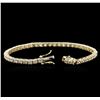Image 3 : 14KT Yellow Gold 4.60ctw Diamond Tennis Bracelet