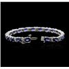Image 3 : 14KT White Gold 10.26ctw Sapphire and Diamond Bracelet