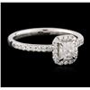 Image 2 : 14KT White Gold 0.61ctw Diamond Ring