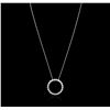 Image 1 : 14KT White Gold 1.69ctw Diamond Pendant With Chain