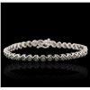 Image 1 : 10KT White Gold 0.40ctw Diamond Bracelet