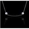 Image 1 : 14KT White Gold Pearl Necklace