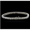 Image 2 : 14KT White Gold 5.09ctw Diamond Tennis Bracelet