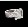 Image 2 : 14KT White Gold 0.97ctw Diamond Ring