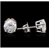 Image 2 : 14KT White Gold 1.92ctw Diamond Stud Earrings