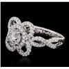 Image 2 : 18KT White Gold 2.08ctw Brilliant Cut Diamond Ring