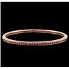 Image 1 : 2.88ctw Pink Sapphire Bangle Bracelet - 14KT Rose Gold