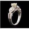 Image 3 : 18KT White Gold 1.43ctw Diamond Ring