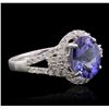 Image 2 : 14KT White Gold 2.56ct Tanzanite and Diamond Ring