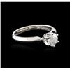 Image 2 : 14KT White Gold 0.65ct Round Cut Diamond Solitaire Ring