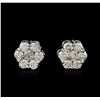 Image 1 : 14KT White Gold 1.20ctw Diamond Earrings