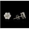 Image 2 : 14KT White Gold 1.20ctw Diamond Earrings
