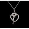 Image 1 : 0.45ctw Diamond Necklace - 14KT White Gold