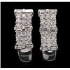 Image 1 : 14KT White Gold 1.00ctw Diamond Earrings