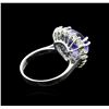 Image 3 : 14KT White Gold 5.81ct Tanzanite and Diamond Ring