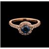 Image 1 : 1.12ctw Blue Diamond Ring - 14KT Rose Gold