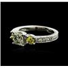 Image 2 : 14KT White Gold 1.54ctw Diamond Ring