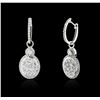 Image 2 : 14KT White Gold 1.50ctw Diamond Earrings