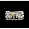 Image 1 : 0.74ctw Diamond Ring - 14KT White Gold