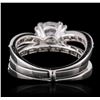 Image 3 : 18KT White Gold 3.66ctw Diamond Ring Wedding Set