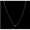 Image 1 : 14KT White Gold 0.15ct Diamond Solitaire Necklace