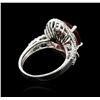 Image 3 : 14KT White Gold 7.70ct Ruby and Diamond Ring