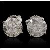 Image 1 : 14KT White Gold 4.10ctw Diamond Stud Earrings