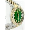 Image 2 : Rolex Two-Tone Diamond and Emerald DateJust Men's Watch