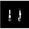 Image 1 : 0.04ctw Diamond Earrings - 14KT White Gold